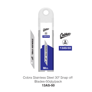 Cobra Stainless Steel 30º Snap off Blades-50qty/pack (13AS-50)(Coming Soon)