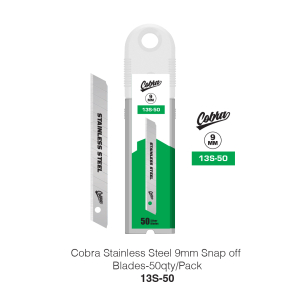 Cobra Stainless Steel 9mm Snap off Blades-50qty/Pack (13S-50)(Coming Soon)