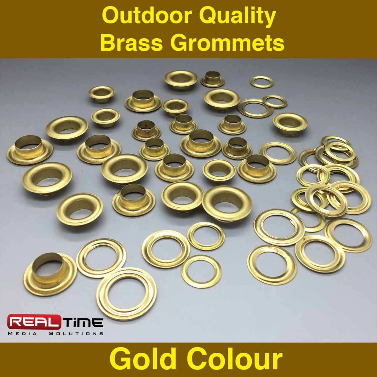 Brass GrommetsGold 10mmSmall500/pack RT Media Solutions