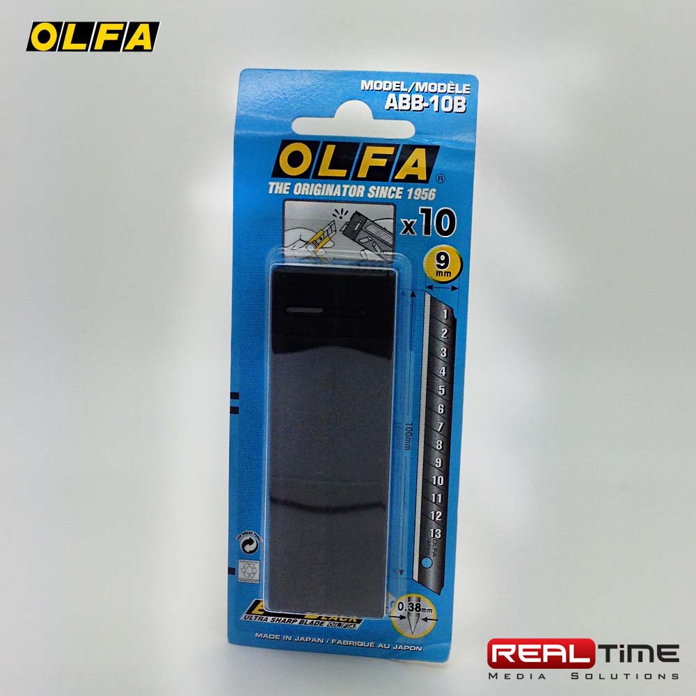 OLFA ABB-10B 9mm UltraSharp Black Snap-off Blades/10 blade per Pack