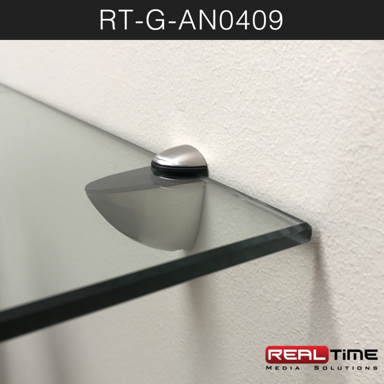 50mm Adjustable Shelf Bracket Wall Mount To Hold 515mm Glass RT