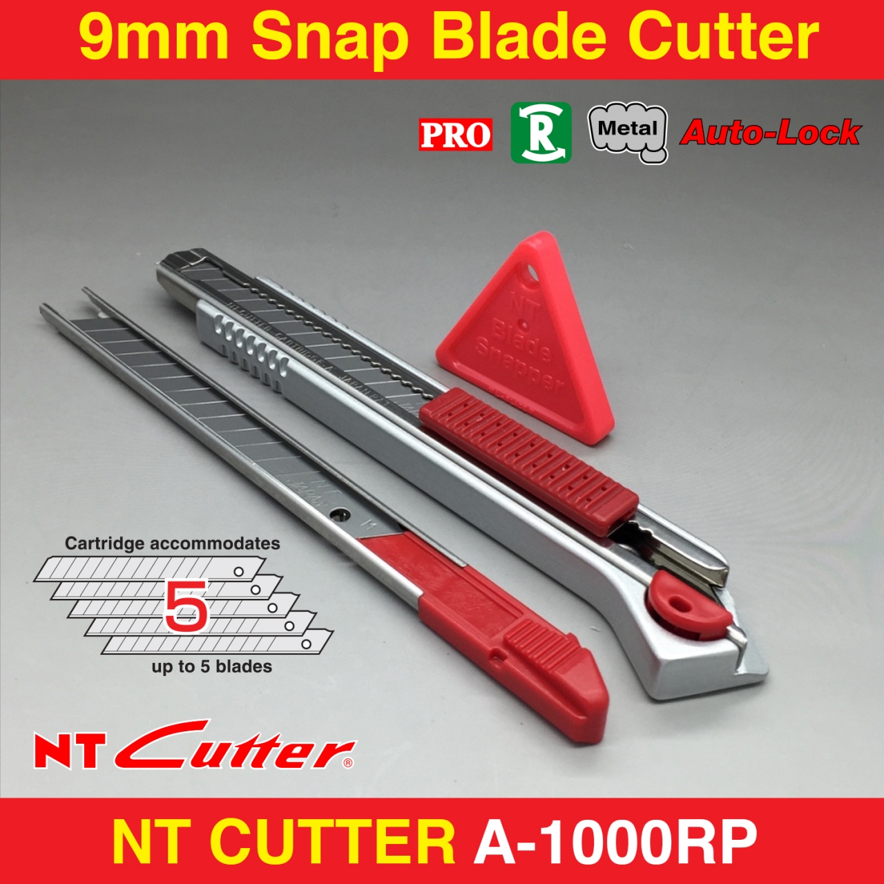 NT CUTTER A1000RP 9mm Snap Blade Cutter RT Media Solutions