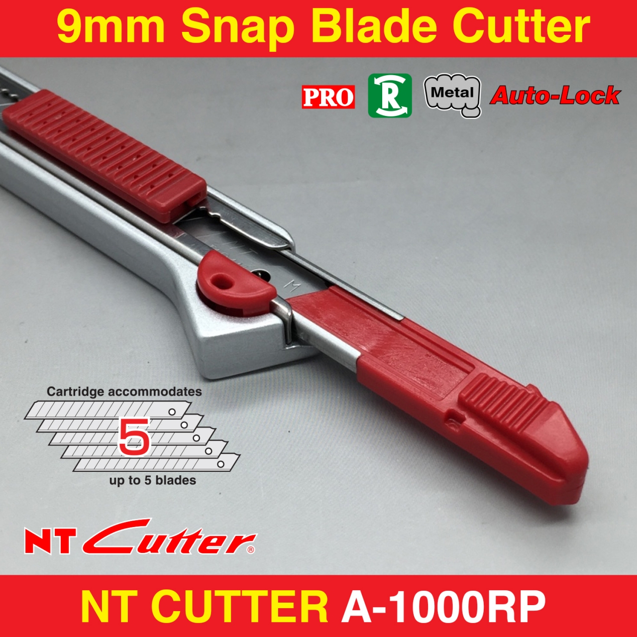 NT CUTTER A1000RP 9mm Snap Blade Cutter RT Media Solutions