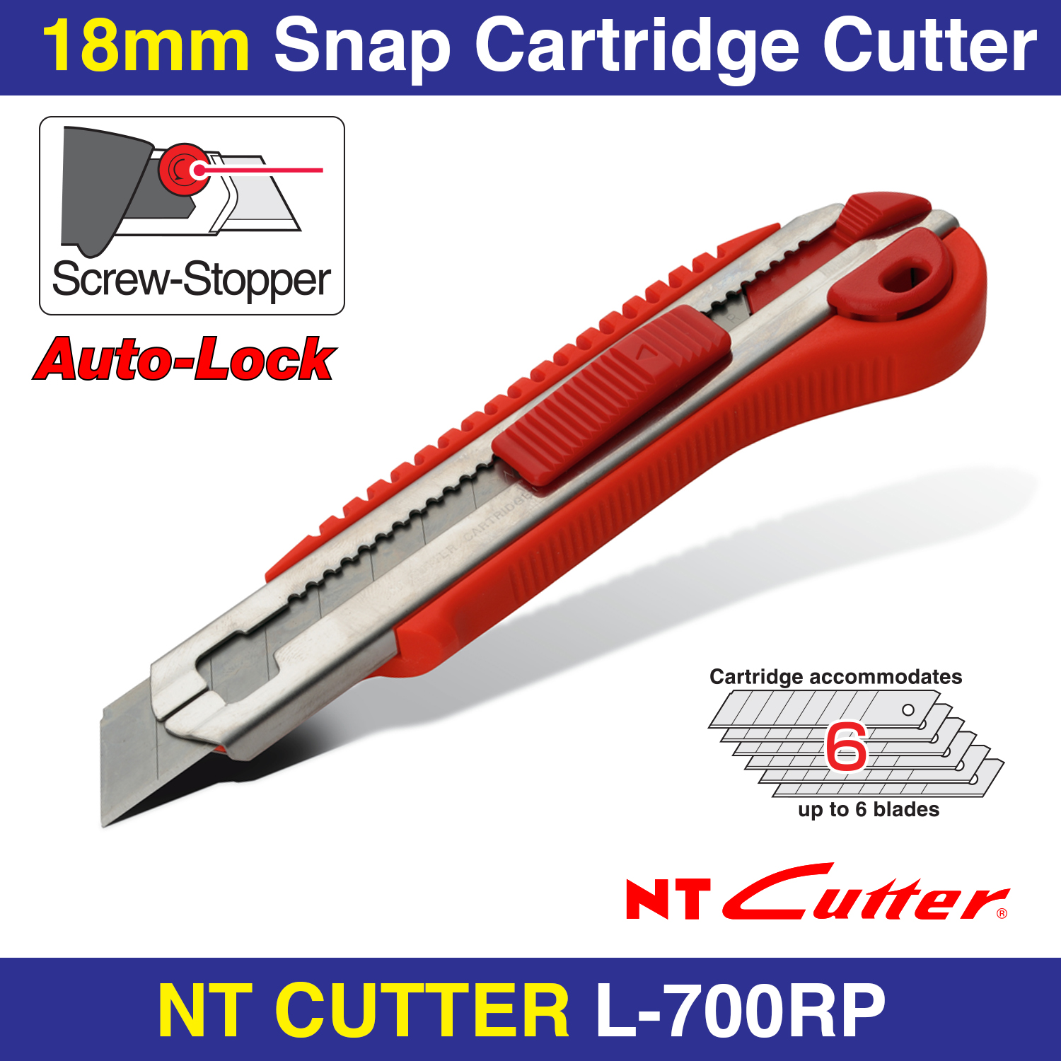 NT Cutter Multi Blade Cartridge Knife | A-553P