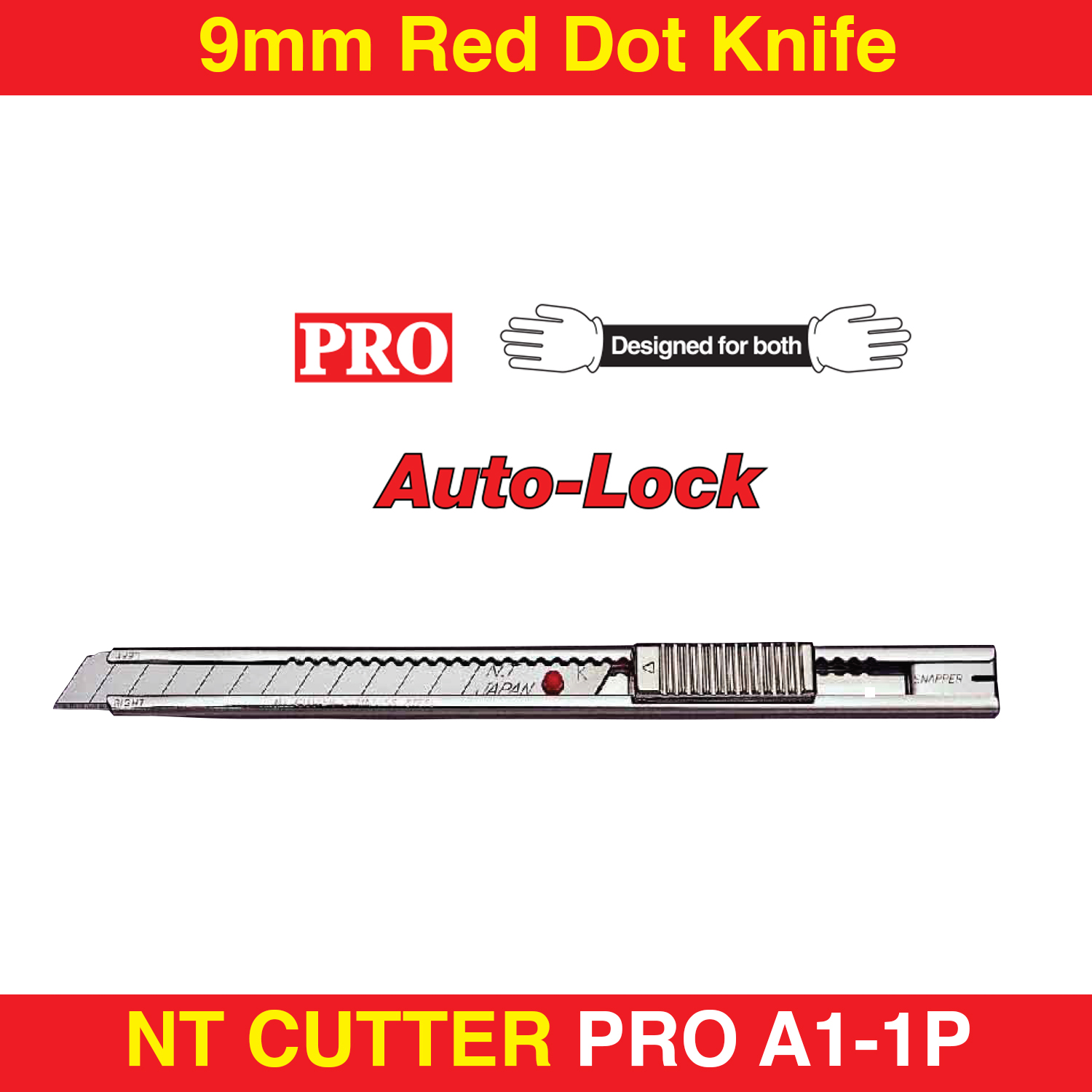 NT CUTTER PRO A-1P RED DOT KNIFE