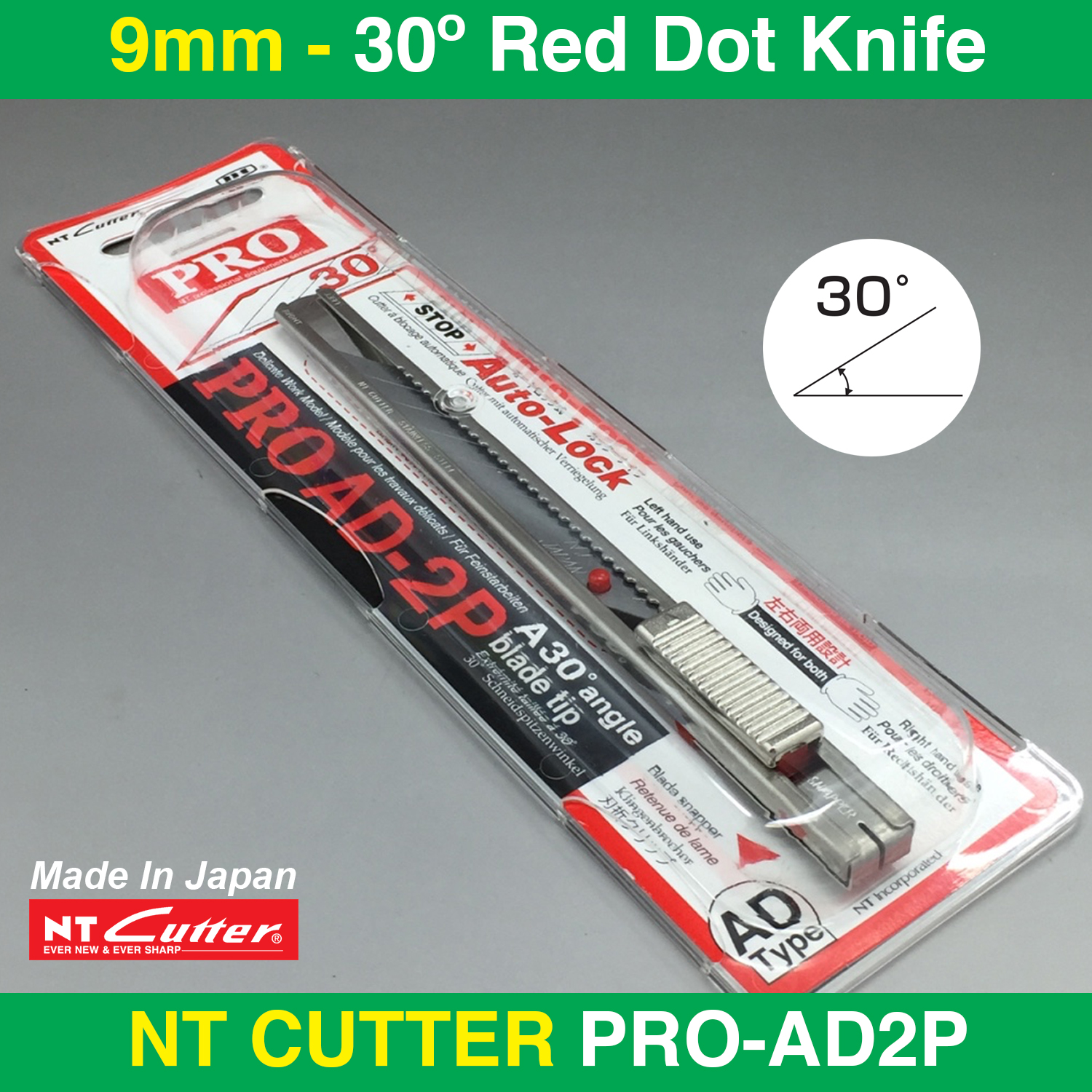NT Cutter 9mm Ultra-Sharp, Thin, Black Snap-Off Blades, 50-Blade/Pack, 1  Pack (BA-54P) 