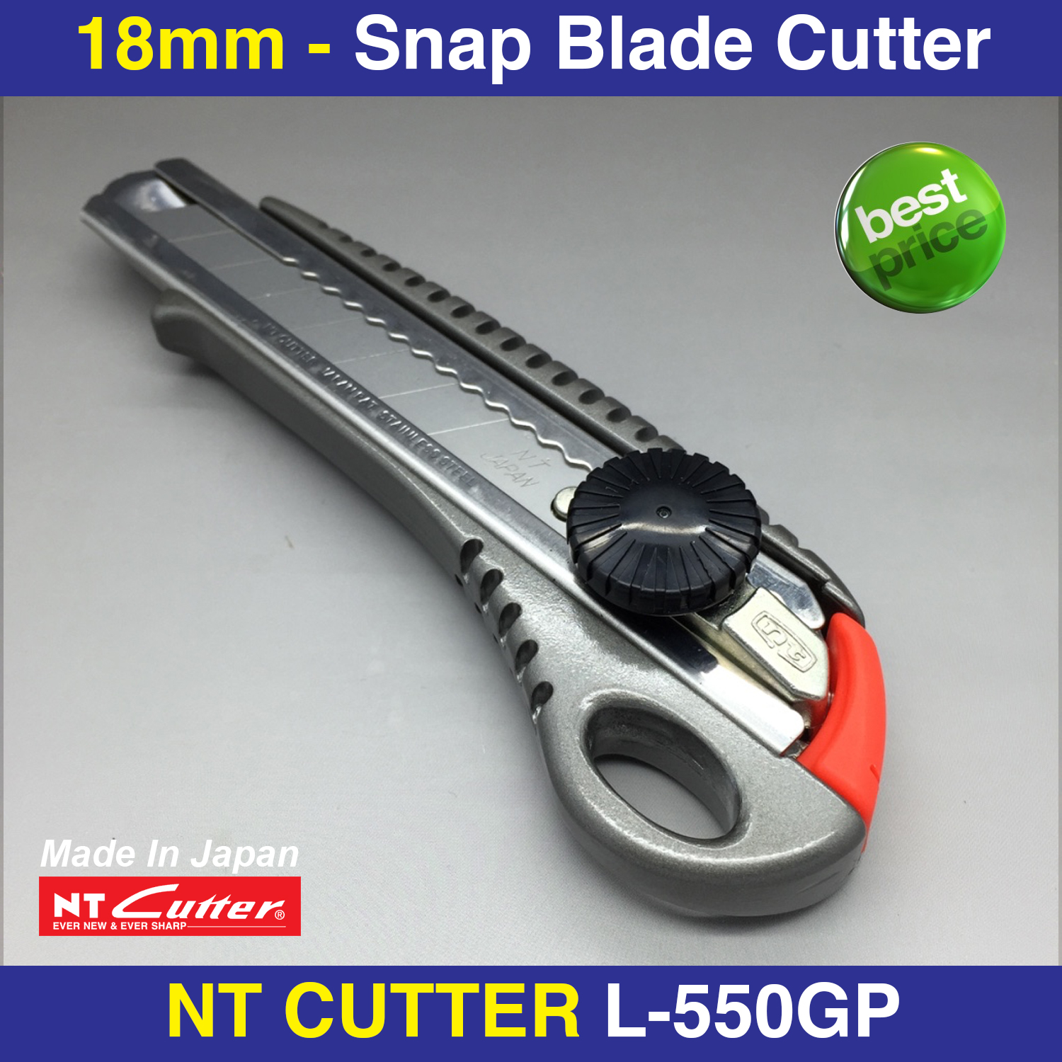 NT CUTTER L-550P Snap Blade Cutter with 2 Extra Blades & Triangle Blade  Snapper