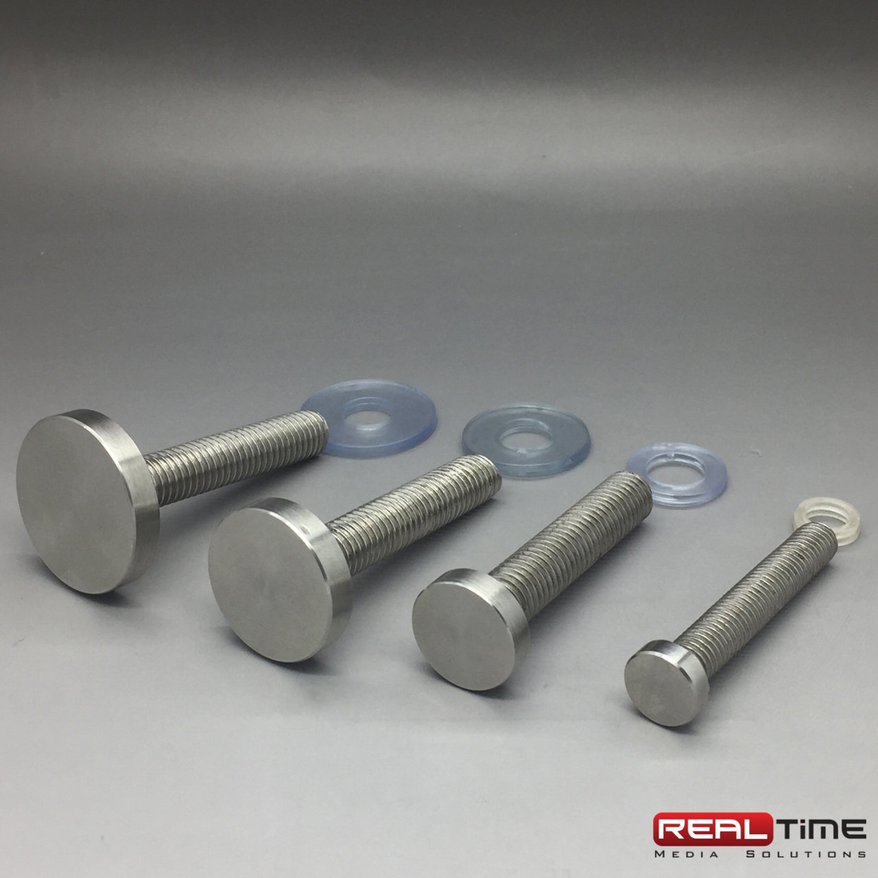 Brushed Stainless Steel Standoffs 12mmx18mm4Qty/Set RT Media Solutions