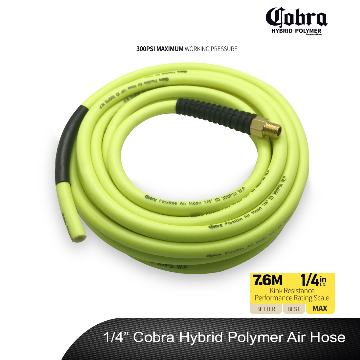 1/4” Cobra Hybrid Polymer Air Hose RT Media Solutions