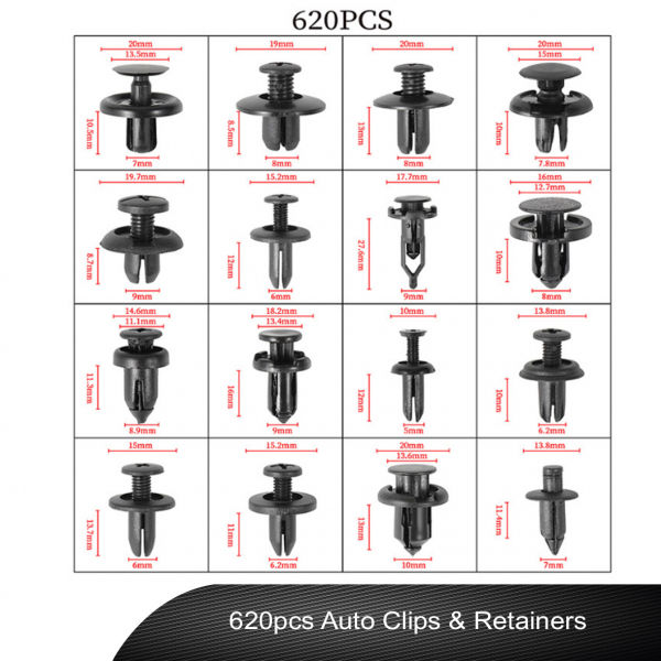 620pcs Auto Clips & Retainers RT Media Solutions