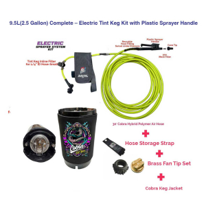 9.5L(2.5 Gallon) Complete – Electric Tint Keg Kit with Plastic Sprayer Handle