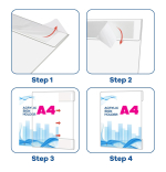 Wall Mount Sign Holders with Double Sided Adhesive Tape -  A4 Size