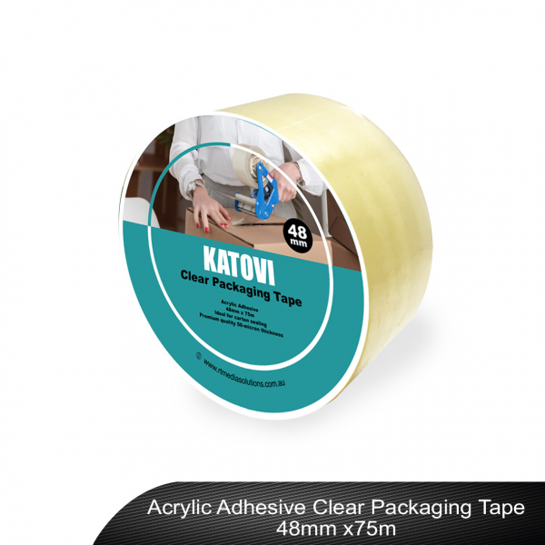 Acrylic Adhesive Clear Packaging Tape 48mm x75m RT Media Solutions