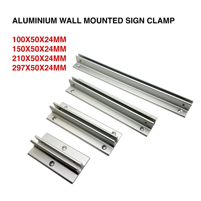 Aluminium wall mounted sign clamp | M5 Thread | Max Panel Thickness 6mm - Image 4