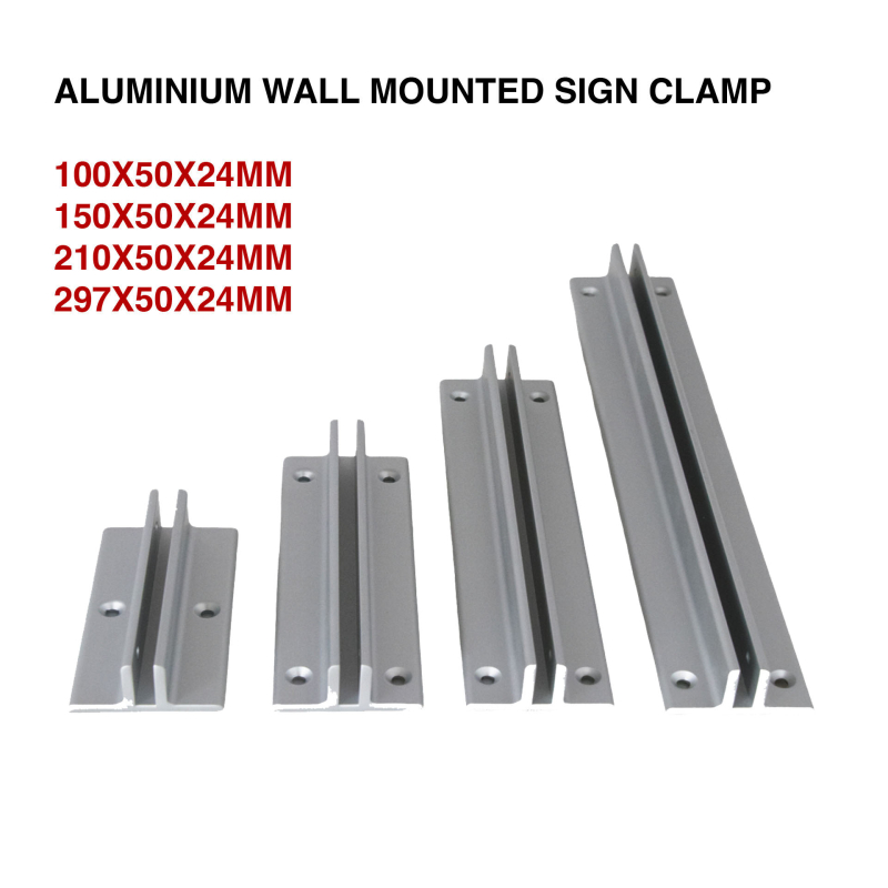 Aluminium wall mounted sign clamp | M5 Thread | Max Panel Thickness 6mm - Image 5