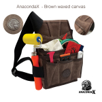 AnacondaX - Brown Colour  Waxed Canvas Tool Bag | Limited Edition