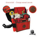 AnacondaX - Orange Colour  Waxed Canvas Tool Bag | Limited Edition