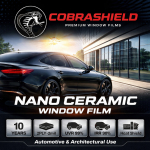 Nano Ceramic Window Film | VLT 10% | 10 Years | 2PLY-2mil | 1.52 x30m | Automotive and Architectural Use