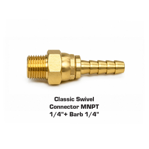 Classic Swivel Connector MNPT 1/4"+ Barb 1/4"