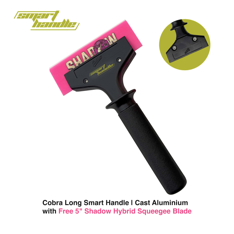 Smart Tint Handle | Cast Aluminium Handle with 5” Free Shadow Hybrid Squeegee Blade - Image 2