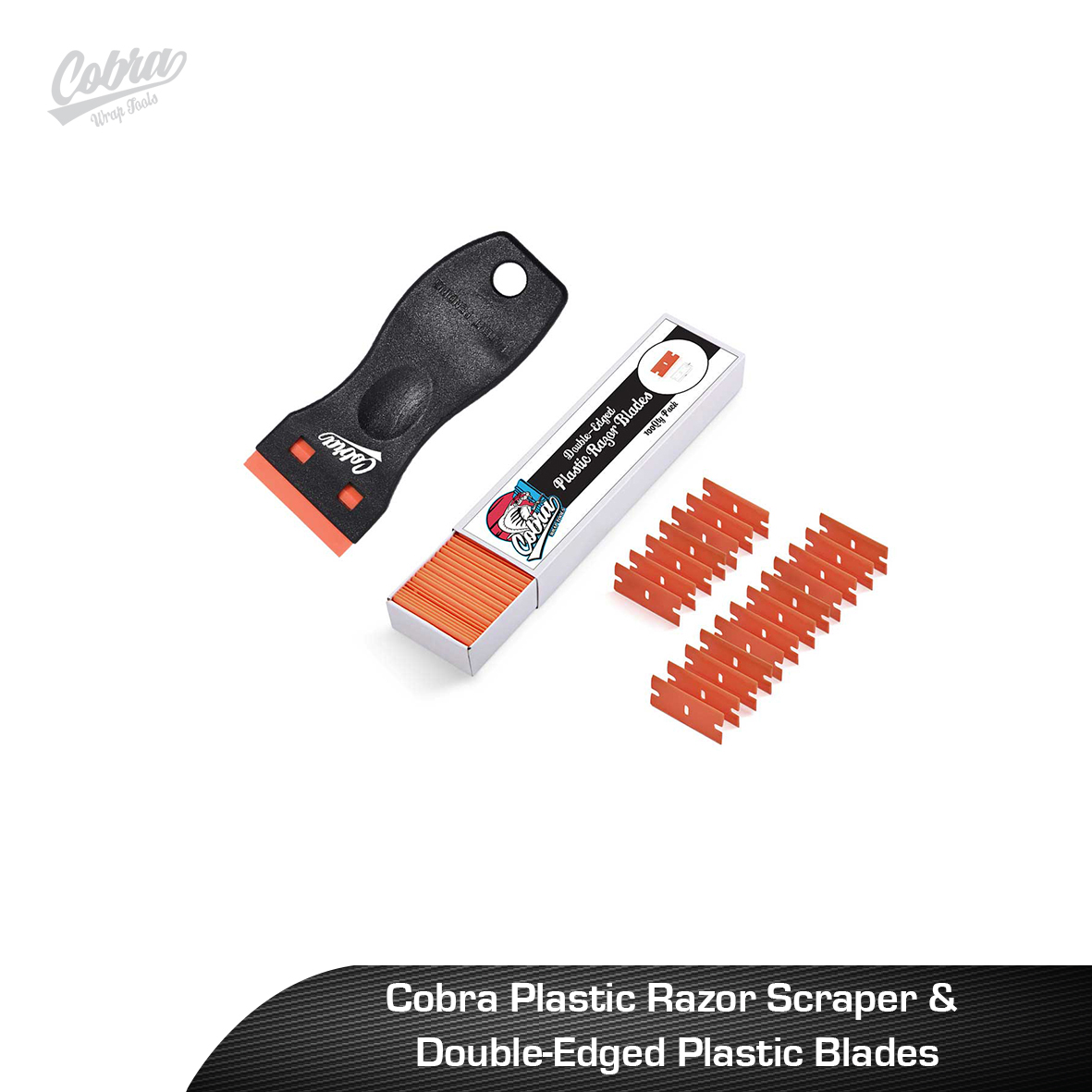 Cobra Plastic Razor Scraper & DoubleEdged Plastic Blades RT Media