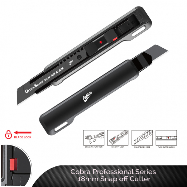 Cobra Professional Series 18mm Snap off Cutter RT Media Solutions
