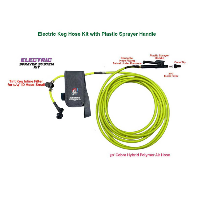 Electric Keg Hose Kit with Plastic Sprayer Handle