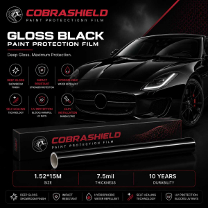 COBRASHIELD Gloss Black Paint Protection Film