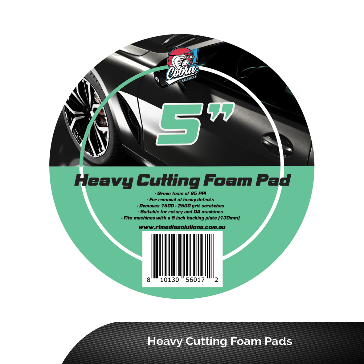 Heavy Cutting Foam Pad Green 5" RT Media Solutions
