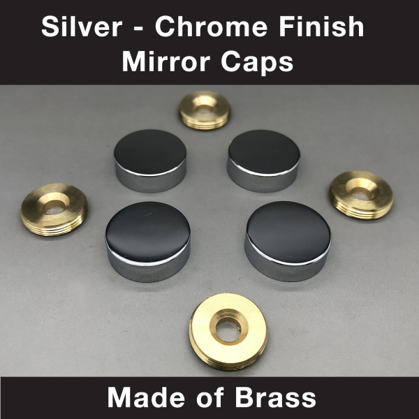 Silver Chrome Finish Mirror Caps Brass RT Media Solutions