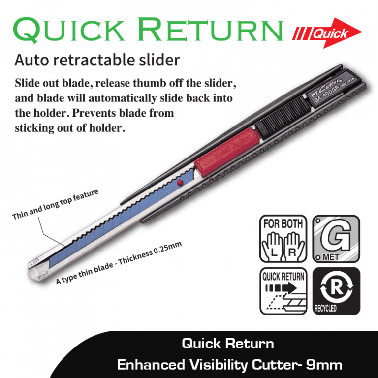 NT CUTTER PRO A1P 9mm Cartridge Cutter RT Media Solutions