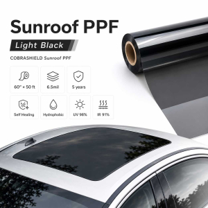 COBRASHIELD Sunroof PPF – Light Black | 1.52*15M | 6.5mil | 5 years |Self Healing, Hydrophobic | UV 98% | IR 91%