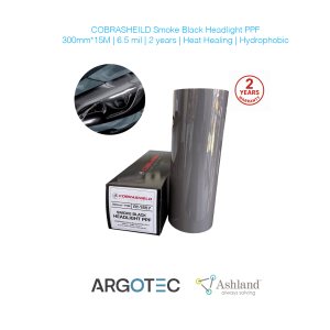 COBRASHEILD Smoke Black Headlight PPF | 300mm*15M | 6.5 mil | 2 years | Heat Healing | Hydrophobic