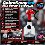 CobraSpray Pro Mix Spray Bottle for PPF Gel 1.2L | pH 6–8 Compatibility, <40cP Viscosity, 0–40°C Operating Range