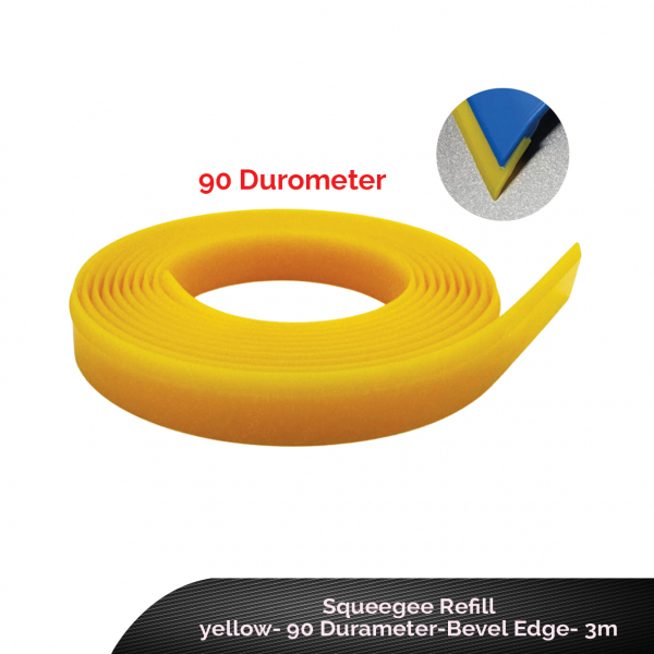 Squeegee Refill yellow 90 DurometerBevel Edge 3m RT Media Solutions