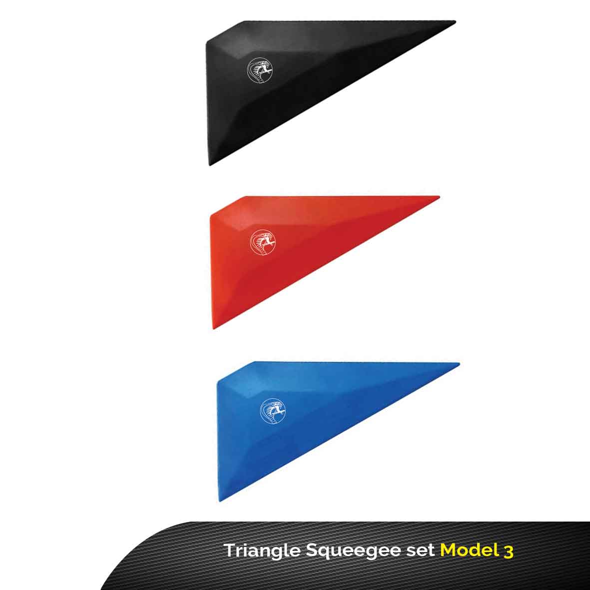 3 Pcs Triangle Contour Squeegee for Car Window Tint Vinyl Wrap
