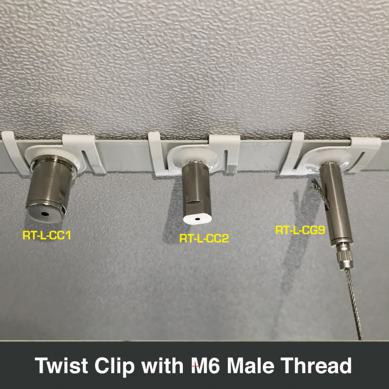 Twist Clip with M6 Male Thread - RT Media Solutions