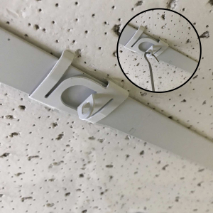 Twist on T-bar clip