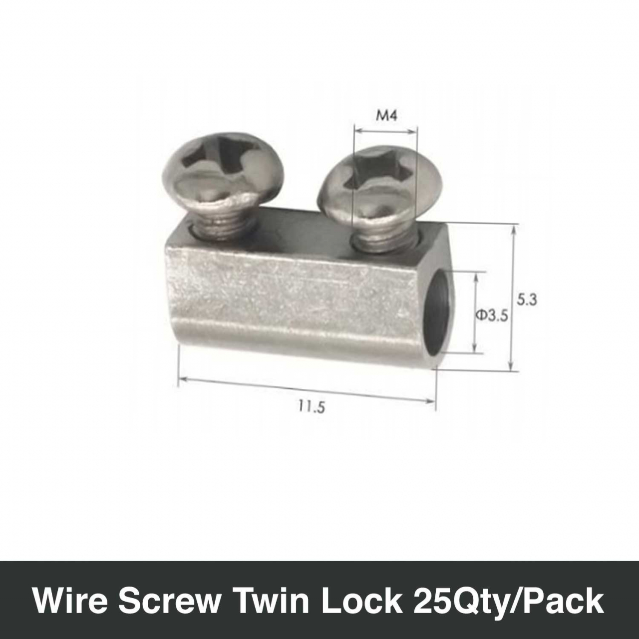 Wire Screw Twin Lock 25Qty/Pack - RT Media Solutions