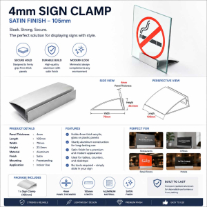 Table Sign Clamps