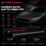 COBRASHIELD Carbon Satin Matte Fiber PPF | 1.52*15M | 7.5mil | 5 years |Self Healing, Hydrophobic