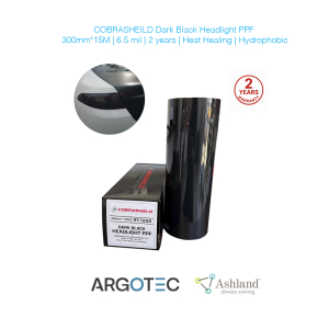 COBRASHEILD Dark Black Headlight PPF | 300mm*15M | 6.5 mil | 2 years | Heat Healing | Hydrophobic