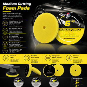 Medium Cutting Foam Pads