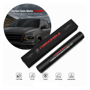 COBRASHIELD Carbon Satin Matte Fiber PPF | 1.52*15M | 7.5mil | 5 years |Self Healing, Hydrophobic