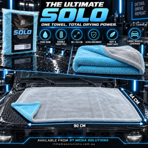 The Ultimate Solo -  Double Twist Pile 1100 GSM Microfibre Drying Towels