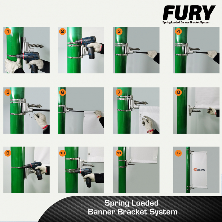 Spring Loaded Banner Bracket System RT Media Solutions