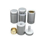 19x25mm | Satin Finish | Aluminium Sign Standoffs with locator | Can Hold 10mm Thickness | M6 | Can Hold 20Kg/Set