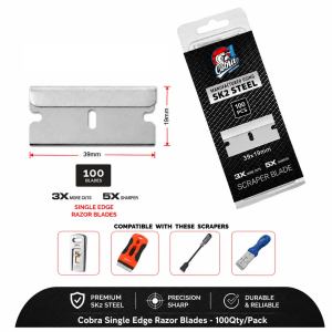 Cobra Single Edge Razor Blades-100Qty/Pack