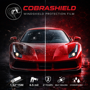 COBRASHEILD Windshield Protection Film | 1.52*15M | 6.5 mil |  2 years |Self Healing| Hydrophobic